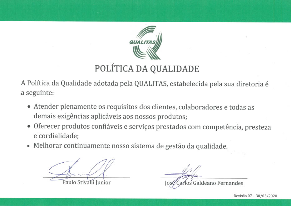 Política de Qualidade